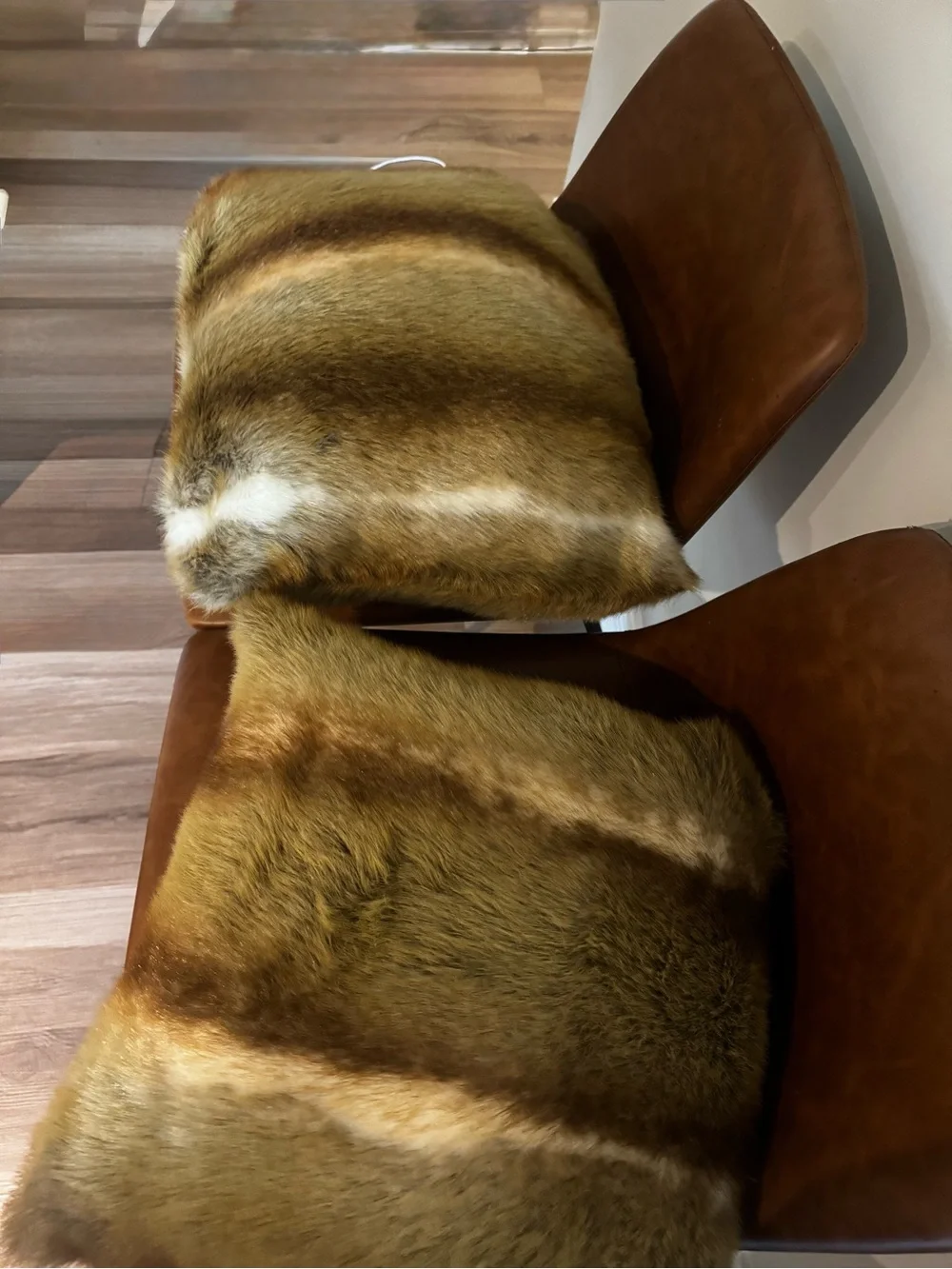 POTTERY BARN Accent Throw Pillow Contemporary Minimalist Neutral Faux Fur Modern